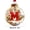 M, variant on Christmas Ornaments, Personalized Alphabet Letter Christmas Tree Hanging Decorations A Z Initial Baubles with Santa Hat Winter Scene for Holiday Party Home Decor, 1PCS