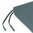 thumbnail image 5 of Jordan Manufacturing Sunbrella 17" x 19" Cast Lagoon Teal Solid Rectangular Outdoor Chair Pad Seat Cushion with Ties (2 Pack), 5 of 9