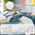 thumbnail image 2 of Abstract Graffiti Art 4 Piece Duvet Cover Set Queen Size Gold Blue Blend Texture Soft Bedding Set Comforter Cover, 1 Duvet Cover 1 Flat Sheets and 2 Pillowcases, 2 of 9