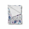 thumbnail image 2 of Floral Soft Flannel Fleece Throw Blanket, Abstract Dreamy Illustration of Flowers and Butterflies Swirling Design Branches, Cozy Plush for Indoor and Outdoor Use, 60" x 80", Multicolor, by Ambesonne, 2 of 6