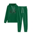 thumbnail image 4 of QATAINLAV Two Piece Outfits Sweatsuits for Women Christmas Trees Printed Hoodie and Sweatpants Set Fall Winter Jogging Suits with Kangaroo Pockets Green S, 4 of 6