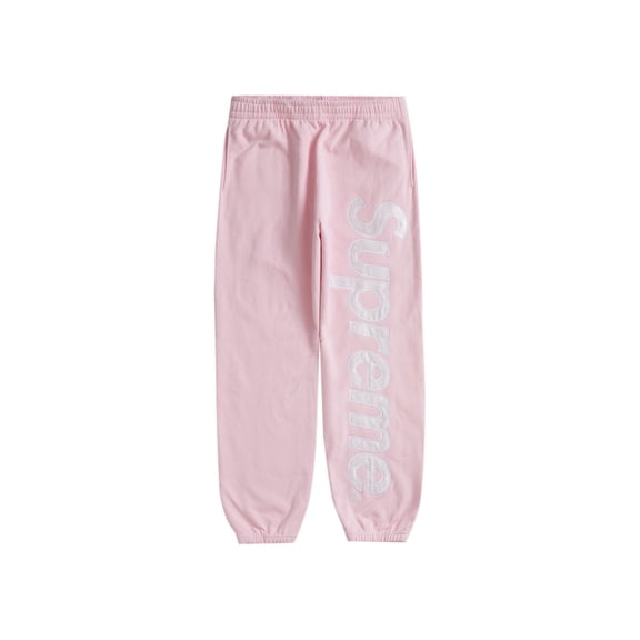 Supreme Men's Satin Appliqué Sweatpant (FW23) Light Pink, from StockX