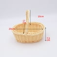 thumbnail image 4 of SPRING PARK Fruit Basket Storage Box Wicker Woven Frame Holder Small Container Decor, 4 of 5