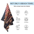 thumbnail image 2 of Independence Day Of The United States Flag Beach Towel, Microfiber Beach TowelsAbsorbent, Compact, Beach Blanket, Lightweight Towel for The Swimming, 2 of 7