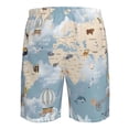 thumbnail image 6 of Naloa Animals Travel World Map Men's Beach Shorts, Surfing shorts, Swim trunks, Quick Dry Swim Trunks for Surfing Beach Fun - 3X-Large, 6 of 9