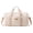 style1, variant on Lightweight Floral Quilted Boston Bag, Large Capacity Weekender Travel Tote with Multi Compartments (Pink Morning Glory)