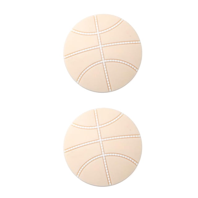 stanreset 4pcs Mute Door Rear Wall Crash Waterproof Anti -Collision Pad Basketball Style 5cm beige 2Set