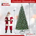 thumbnail image 3 of Gymax 9 FT Pre-Lit Christmas Tree Artificial Hinged Christmas Tree w/ 650 Warm-White LED Lights, 3 of 10