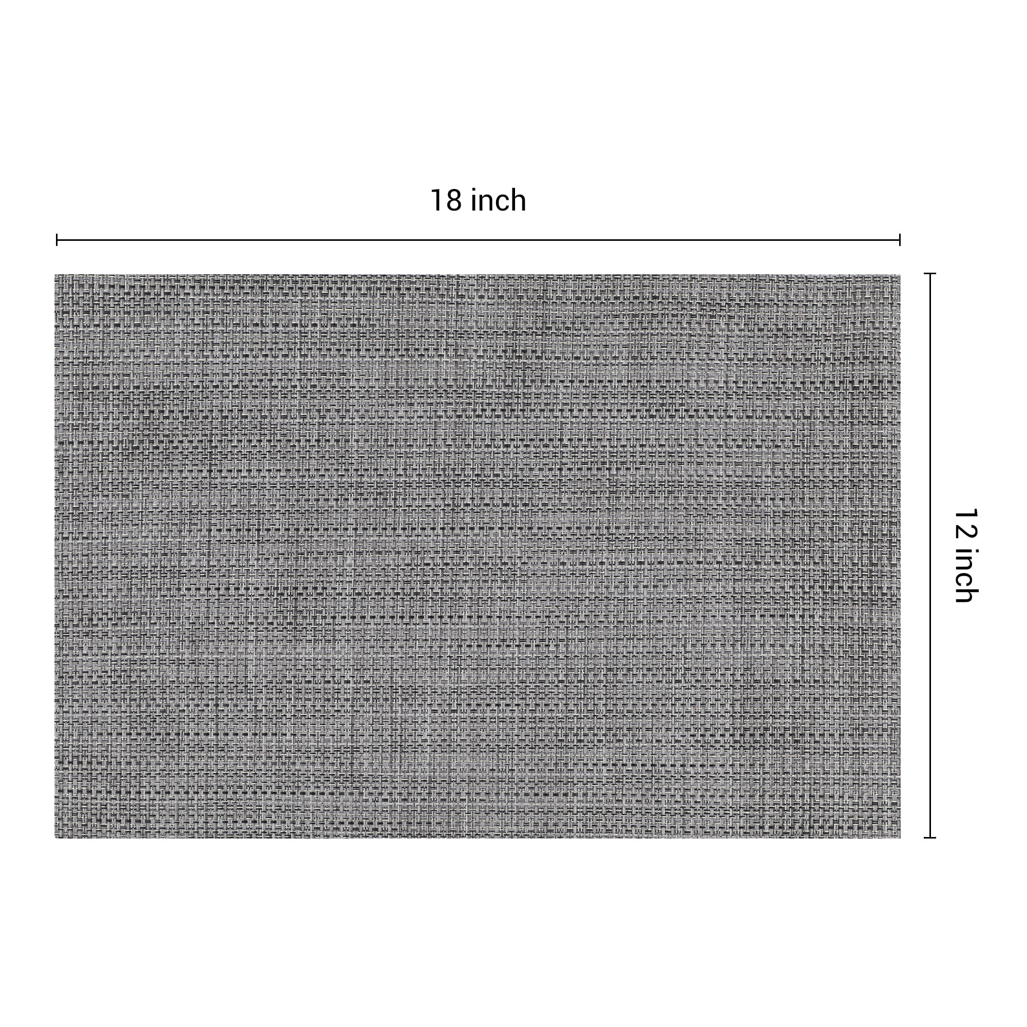 Unique Bargains Set of 6 Polyvinyl Chloride Solid Placemats Brown 18*12in
