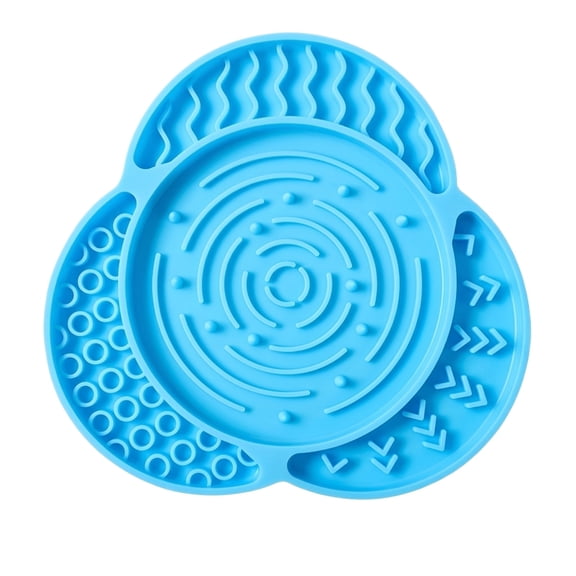 Silicone Dog Lick Mat with Powerful Suction Cups, Flower-Shaped Pet Slow Feeder Mat for Cats and Dogs, Calming Treat Mat for Anxiety Relief, Bathing and Grooming Distraction