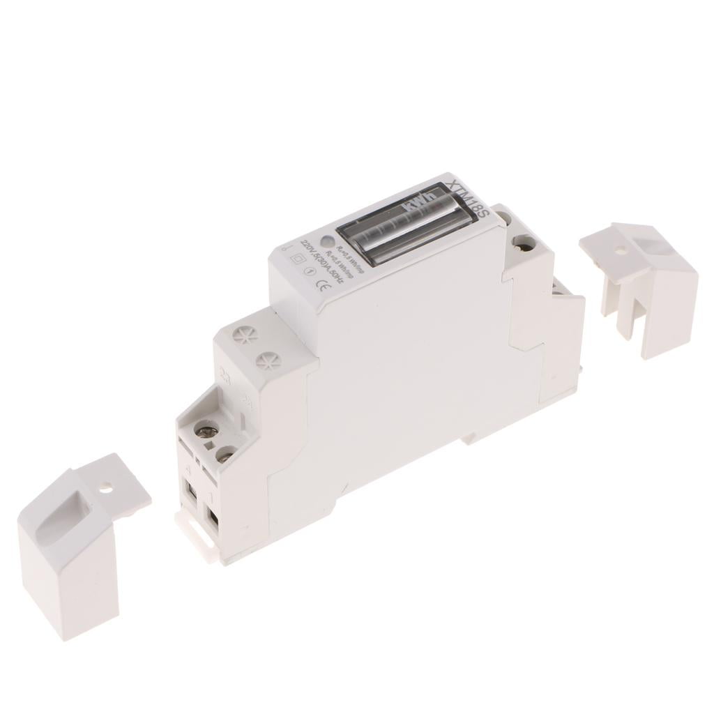 Miulika Single-phase Single-pole Wire Output KWh Counter DIN Rail Mounting - Electronic
