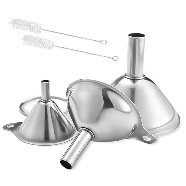 Set de embudos de cocina de acero inoxidable de 3 piezas