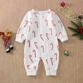 thumbnail image 6 of Douhoow Infant Christmas Jumpsuit Unisex Baby Long Sleeve Zipper Ribbed Romper, 6 of 9
