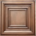 thumbnail image 1 of Drop-In, Glue-Up 2'x2' Faux Tin PVC Ceiling Tile In Aged Copper, Pack Of 10 (40 sq/ft.), 1 of 5