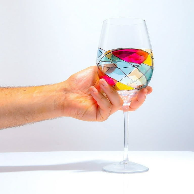 Two HAND PAINTED Wine Glasses : Your Choice of Characters 