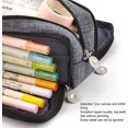 thumbnail image 5 of Crayon de Grande Capacité Multi Fonction Étudiant Sac à Plume Toile avec Double Fermeture Éclair, 5 of 5