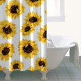 thumbnail image 4 of White Sunflower Pattern Shower Curtain 36"x72" ,Bathroom Decorative Shower Curtains Set with 12 Hooks,Modern Waterproof Washable Shower Curtain, 4 of 6
