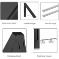 thumbnail image 4 of 2/3 Rod Retractable Clothes Racks - Wall Mounted Folding Clothes Hanger，Clothes Drying Rack Used for Storage Organizations, Such As Bathrooms, Balconies-Black, 4 of 9
