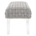 thumbnail image 4 of Modway Prologue Woven Performance Velvet Ottoman in Light Gray, 4 of 7