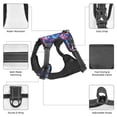 thumbnail image 3 of Vsdgher Blue Skull Flower Pattern Dog Harness,No Pull Pet Harness with Soft Padded Handle,Adjustable Reflective Vest with 2 Buckles,4 Slide Buckles,S-XL Medium, 3 of 4