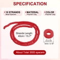 thumbnail image 2 of Uxcell Polymer Clay Beads Spacer 3500Pcs 10 Strands Round Flat Handmade Bead Spacer Red 0.16 inch, 2 of 5