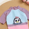 thumbnail image 4 of Gubotare Girl Swimsuit Girls Long Sleeve Rashguard Swimsuit UV Protection One-Piece Swimwear Bathing Suit 5T 6T (Pink,5-6 Years), 4 of 6