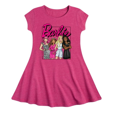 

Barbie - Girls All Together - Toddler And Youth Girls Fit And Flare Dress