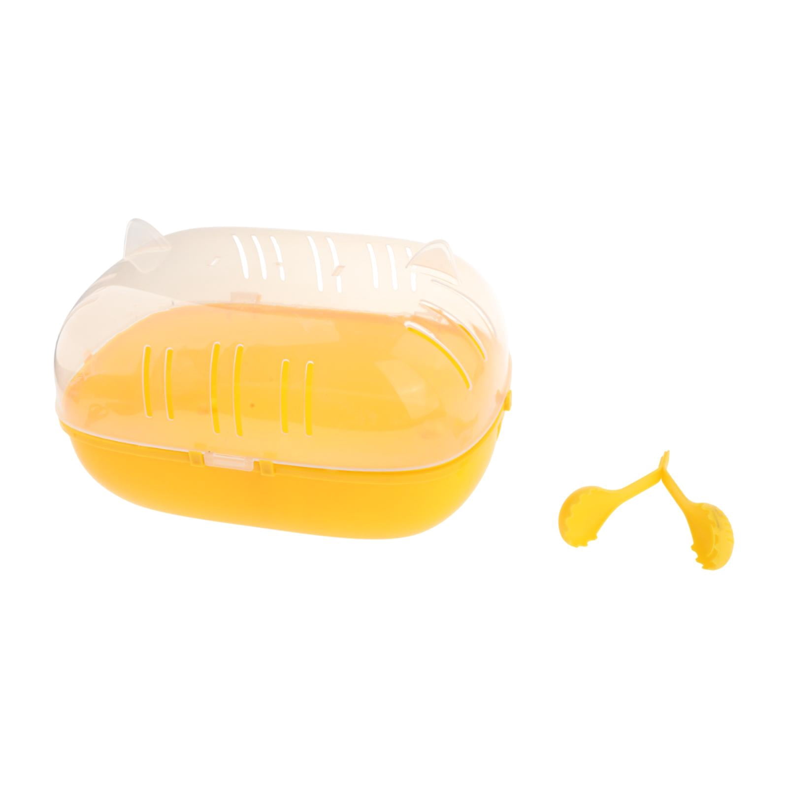 balikha Portable Hamster Cage Chinchillas Carry Case Comfortable Convenient Breathable Clear for Squirrel Small Animals Mice Hedgehog , single cage