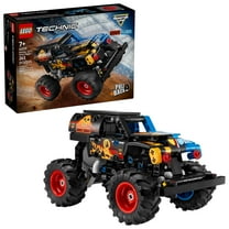 LEGO Technic Monster Jam Grave Digger Fire and Ice Building Toy for Boys & Girls - Monster Truck Toy W/Pull-Back Racing Action for Kids, Ages 7  - Gift Idea for Birthdays - 42219