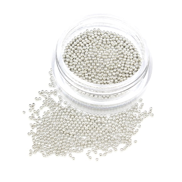 Vogacara Art Beads 1mm 3D joyería chapado aleación manicura DIY bolsa teléfono funda decoración Arte de uñas Plata Vogacara CE000288-02
