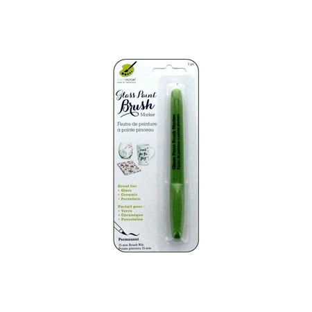 - Multicraft Glass Paint Brush Marker Perm Lt Green