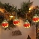 thumbnail image 5 of Adornos de Navidad para bola de hortensia | Decoración de lámpara de araña transparente y luminosa | Material de vidrio | Brillo ajustable | LED de ahorro energético | 8x7,5cm | Rosa Púrpura Verde, 5 of 6
