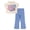 Cream / periwinkle blue, variant on SEGA Sonic The Hedgehog Cold Shoulder T-Shirt and Flare Leggings Outfit Set Toddler to Big Kid