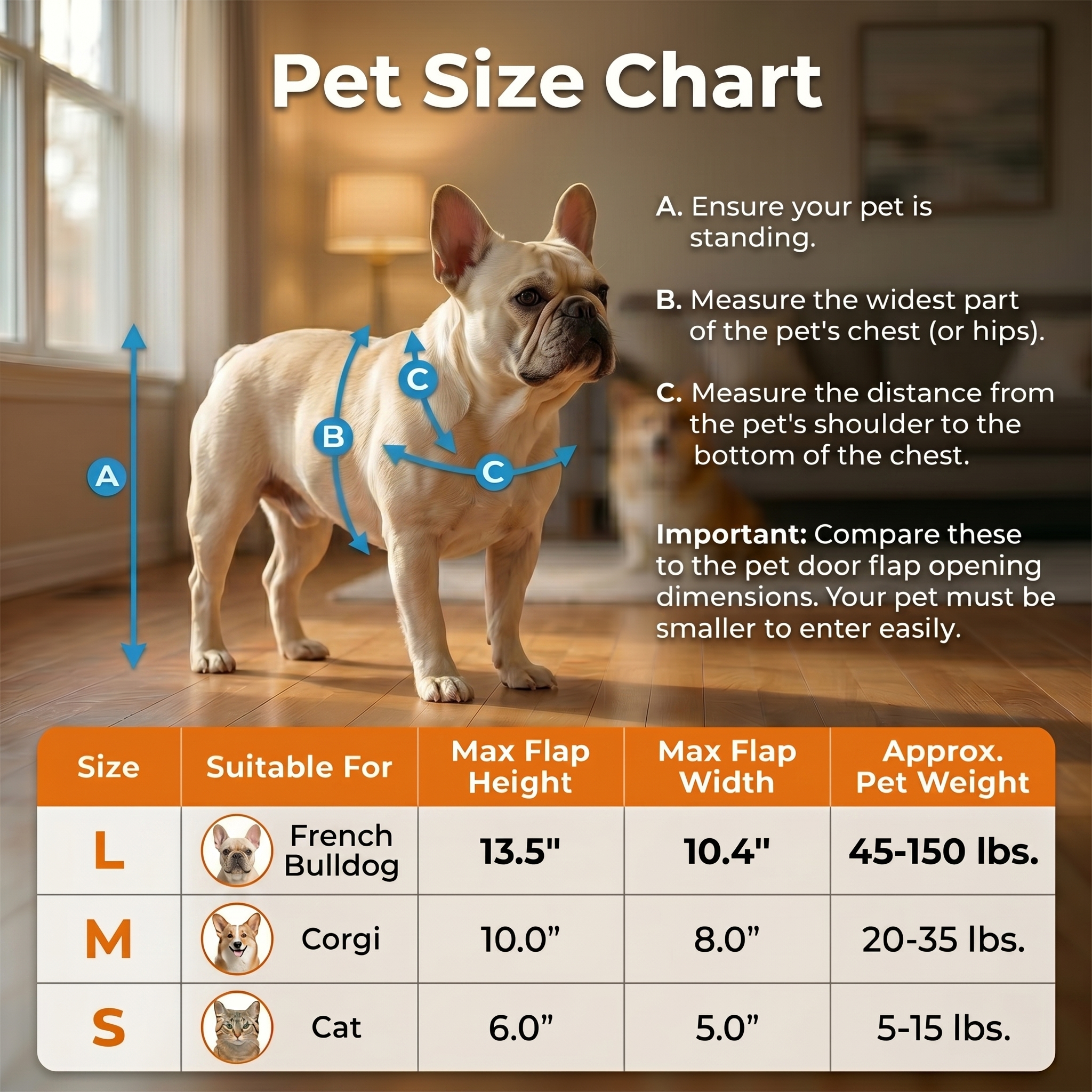 Sunypet Large Dog Door with Magnetic Auto-Close Lock photo 2