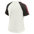 thumbnail image 3 of Women's WEAR by Erin Andrews White Tampa Bay Buccaneers Sleeve Stripe Distressed Raglan T-Shirt, 3 of 6