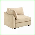 thumbnail image 3 of Modern Chenille Sofa with Hidden Storage | 2-4 Seat | Cushion Back | Beige | Living Room Versatile Comfort, 3 of 5