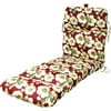 Floral Red Chaise Lounge Cushion