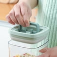 thumbnail image 4 of Pantry Storage Containers1PC,Airtight Food Canisters5.98x4.53in,Clear Plastic Kitchen Organization for Dry Goods, Stackable Design Saves Cabinet Space(Green), 4 of 8