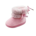 thumbnail image 6 of Lovebay Baby Girls Bowknot Bandage Cotton Booties First Walkers Outdoor Snow Shoes Toddler Warm Boots, 6 of 8
