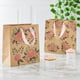 thumbnail image 3 of Bolsas de regalo Juvale Kraft de papel floral con cinta rosa, paquete de 24, 3 of 9