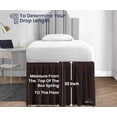 thumbnail image 5 of SGI Bedding Dorm Room Bed Skirt | Twin XL 32" Ruffled Microfiber Bed Skirt | Fade Resistant, Wrinkle Free, Anti-static, Decorative, Extra Storage Space, Clutter-Free | Chocolate, 5 of 8