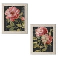 thumbnail image 1 of Gango Home Decor Contemporary Harmonious Rose Black & Hydrangeas by Lisa Audit (Ready to Hang); Two 11x14in Distressed Framed Prints, 1 of 5