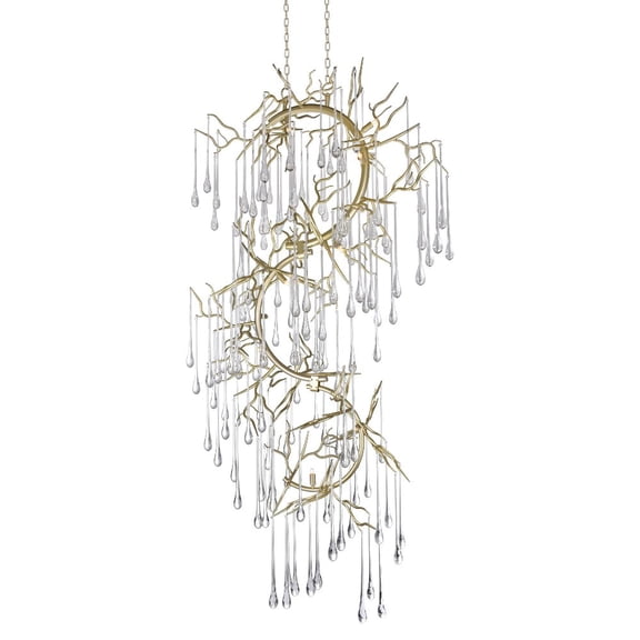 CWI Lighting Anita 12 Light Transitional Metal Chandelier in Gold Leaf