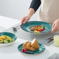 thumbnail image 6 of Bestone 12 Pieces Porcelain Dinnerware Set, Plates and Bowls Sets,Service for 4, Green, 6 of 9