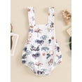 thumbnail image 4 of Aojekbee Baby Boy Sleeveless Romper Neck Tree Elephant Print Adjustable Overalls Infant Newborn Jumpsuit Summer Clothes, 4 of 10