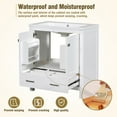 thumbnail image 5 of 30" Bathroom Vanity Cabinet with Single Sink, Freestanding Bathroom Storage Cabinet with 2 Doors and a Drawer, Soft Closing, Modern Wood Bathroom Sink Cabinet, White, 5 of 8