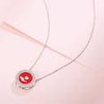 thumbnail image 3 of Valentine Gift Necklace for Women 925 Sterling Silver Cubic ZIrconia Love Icon Enamel Women Pendant Necklace Jewelry, 3 of 6