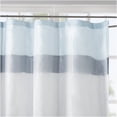 thumbnail image 4 of JERFIT Luxury Blue Microfiber Shower Curtain with Embroidery, Water-Resistant Bathroom Decor, 72x72 Inches, 4 of 5