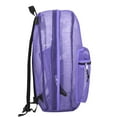 thumbnail image 5 of Solid Color Transparent See Through Mesh Stadium Approved Backpack for Travel and Commuting in Purple, 5 of 7