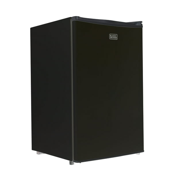 نقش خلفي سلم كهربائى  BLACK+DECKER BCRK43B Compact Refrigerator Energy Star Single Door Mini  Fridge with Freezer, 4.3 Cubic Ft., Black - Walmart.com